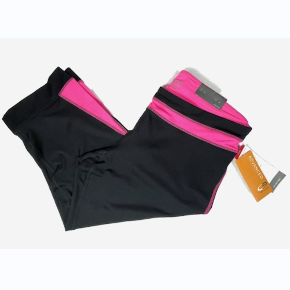 Champion‎ Women’s XXL Black Pink Capri Leggings | High-Performance Athletic NWT